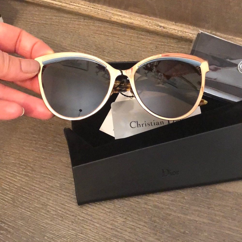 Christian Dior limited edition tortoise gold metal